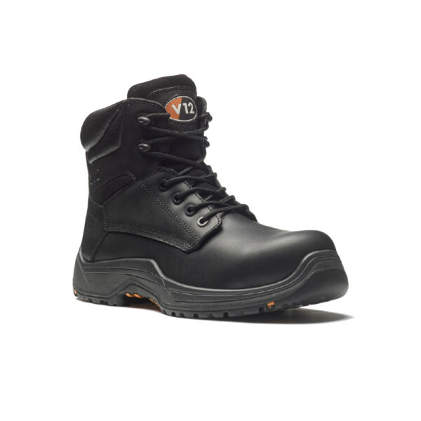 V12 Bison Waxy Safety Boot Black