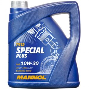 MANNOL 7512 Special Plus 10W30 Oil, 4 Litre (1 gallon) High Grade Synthetic Oil for Gasoline and Diesel
