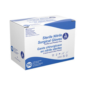 Nitrile Sterile Surgical Gloves, 50 Pairs (Sz 7/Sz 8/Sz 9)