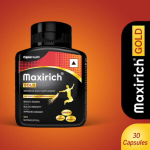 Multivitamin with Ginseng Capsules 30's  - CIPLA MAXIRICH Gold Bottle