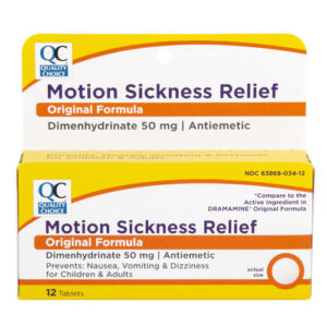 Motion Sickness Relief Tablets 12's - cmp DRAMAMINE