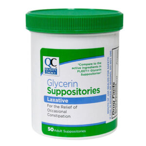 Adult Glycerin Suppositories - QC® .. cmp to FLEET®