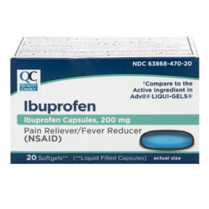 Ibuprofen 200mg Soft Gels 20's QC® ..  cmp to ADVIL® Liqui-Gels