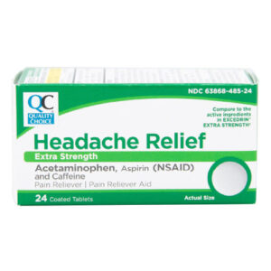 Headache Relief EX/Strenth with Caffeine 24's - QC® cmp to EXCEDRIN® X- Strenth