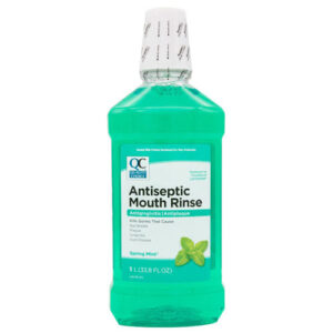 Antiseptic Mouth Rinse, Spring Mint (33.8oz) - QC® .. cmp to LISTERINE®