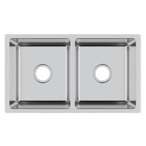 Double Equal Sink Rectangular Stainless Steel 18-ga. R-20
